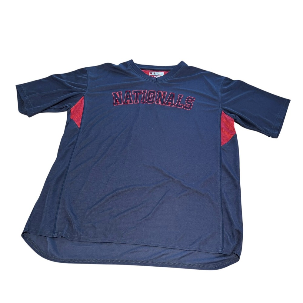 MLB Genuine Merchandise Nationals Gray Red Jersey Shirt Size XL True Fan